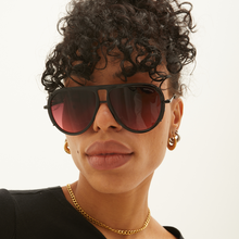 Load image into Gallery viewer, Ivy Luxe - Ruby Tangle-Free Round Aviator Sunglasses
