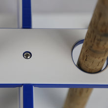 Load image into Gallery viewer, Made in the USA Fishing Rod Rack | 12 Pole Waterproof Wash-down | Dock, Garage, Boat, Storage
