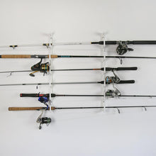 Load image into Gallery viewer, Made in the USA Fishing Rod Rack | Wall or Ceiling Mounted
