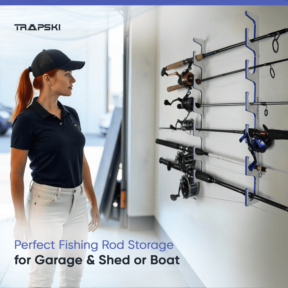 Made in the USA Premium Fishing Rod Racks | Wall or Ceiling or Boat Mo ...