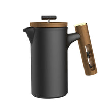 Load image into Gallery viewer, Ceramic French Press with Timer - Matte Black
