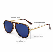Load image into Gallery viewer, Ivy Luxe - Blue Tangle-Free Round Aviator Sunglasses

