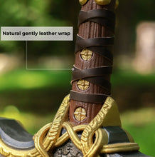 Load image into Gallery viewer, Mjolnir hammer steel version 26.45lb Glow-in-the-Dark Runes
