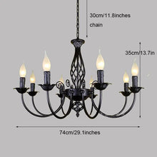 Load image into Gallery viewer, DecorBites™ Modern Black Iron Chandelier for Living Room
