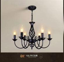 Load image into Gallery viewer, DecorBites™ Modern Black Iron Chandelier for Living Room
