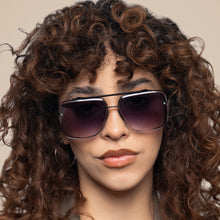 Load image into Gallery viewer, Bella Midnight - Tangle Free Aviator Sunglasses
