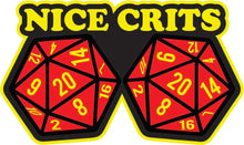 Load image into Gallery viewer, STICKER - Nice Crits D&amp;D - Roll a set of Natural 20 - STICKER
