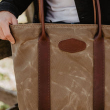 Load image into Gallery viewer, Voyager Waxed Canvas Tote - USA Made
