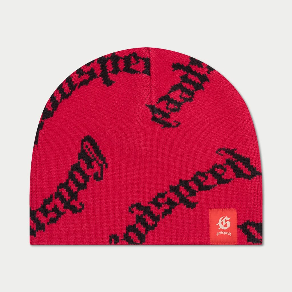 Godspeed OG Logo Beanie Hat (Red )