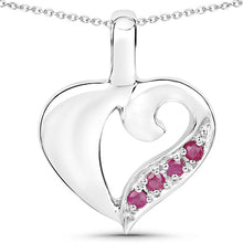 Load image into Gallery viewer, 0.18 Carat Genuine Ruby .925 Sterling Silver Pendant
