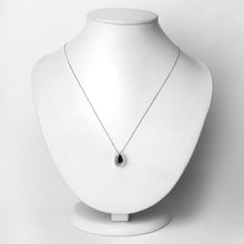 Load image into Gallery viewer, 1.15 Carat Genuine Blue Sapphire and White Diamond 14K White Gold Pendant
