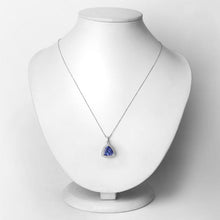 Load image into Gallery viewer, 3.11 Carat Genuine Tanzanite and White Diamond 14K White Gold Pendant
