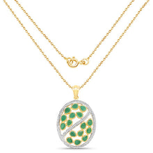 Load image into Gallery viewer, 2.24 Carat Genuine Emerald .925 Sterling Silver Pendant
