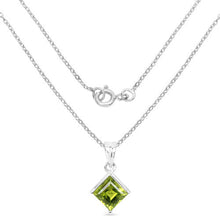 Load image into Gallery viewer, 1.56 Carat Genuine Peridot .925 Sterling Silver Pendant
