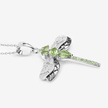 Load image into Gallery viewer, 1.98 Carat Genuine Peridot and White Topaz .925 Sterling Silver Pendant
