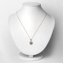 Load image into Gallery viewer, 0.31 Carat Genuine Tanzanite and White Diamond 14K Yellow Gold Pendant
