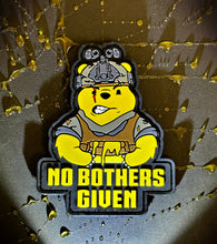 Load image into Gallery viewer, No Bothers Given Tactical Pooh Bear PVC Patch - Embrace the Honey Hunt
