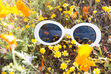 Load image into Gallery viewer, White Cat Eye Oval Clout Sunglass - Kurtis
