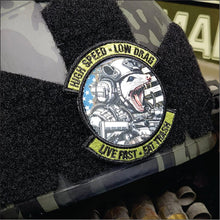 Load image into Gallery viewer, Tactical Possum Street Cat Collection - High Speed - Low Drag - Live Fast - Eat Trash - 3" Embroidered/Sublimated Patch
