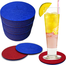 Load image into Gallery viewer, Premium Felt Coasters for Drink, by AA Wonders (Wine Red/Royal Blue)
