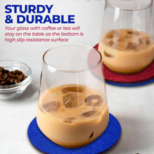 Load image into Gallery viewer, Premium Felt Coasters for Drink, by AA Wonders (Wine Red/Royal Blue)
