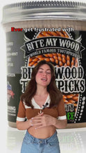 Load and play video in Gallery viewer, Unflavored Birchwood Toothpicks in Plastic Tube Or Jars
