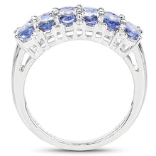 Load image into Gallery viewer, 3.16 Carat Genuine Tanzanite &amp; White Topaz .925 Sterling Silver Ring
