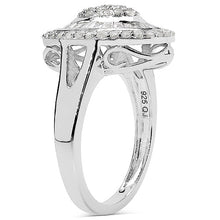 Load image into Gallery viewer, 1.08 Carat Genuine White Diamond .925 Sterling Silver Ring
