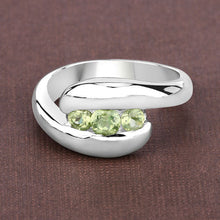 Load image into Gallery viewer, 0.56 Carat Genuine Peridot .925 Sterling Silver Ring
