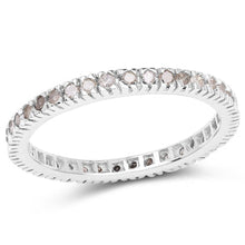 Load image into Gallery viewer, 0.57 Carat Genuine Champagne Diamond .925 Sterling Silver Ring
