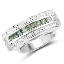 Load image into Gallery viewer, 1.08 Carat Genuine Green Sapphire .925 Sterling Silver Ring
