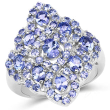 Load image into Gallery viewer, 3.31 Carat Genuine Tanzanite .925 Sterling Silver Ring

