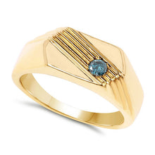 Load image into Gallery viewer, 0.12 Carat Genuine Blue Diamond .925 Sterling Silver Ring
