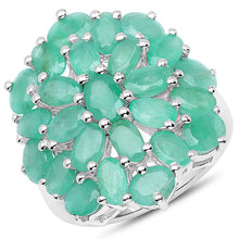 Load image into Gallery viewer, 5.88 Carat Genuine Emerald .925 Sterling Silver Ring
