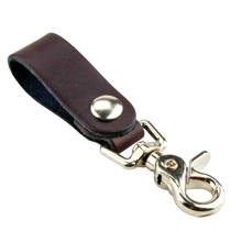 Load image into Gallery viewer, Leather Valet Keychain | Made in USA of Full Grain Leather | Quick Detach | Leather Belt Keeper
