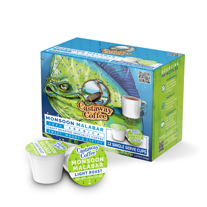 Castaway Coffee Monsoon Malabar K-Cup Pod 12 Count