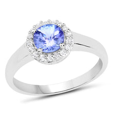 Load image into Gallery viewer, 3.77 Carat Genuine Tanzanite and White Topaz .925 Sterling Silver 3 Piece Jewelry Set (Ring, Earrings, and Pendant w/ Chain)
