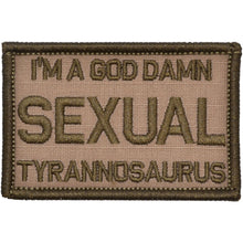 Load image into Gallery viewer, I&#39;m a God Damn Sexual Tyrannosaurus - 2x3 Patch
