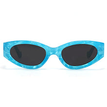 Load image into Gallery viewer, Kat x Money Moves - Blue Cateye Sunglasses
