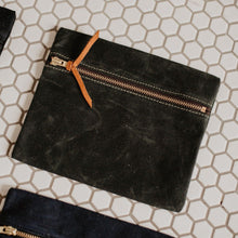 Load image into Gallery viewer, Waxed Canvas Utility Pouch  - USA Made

