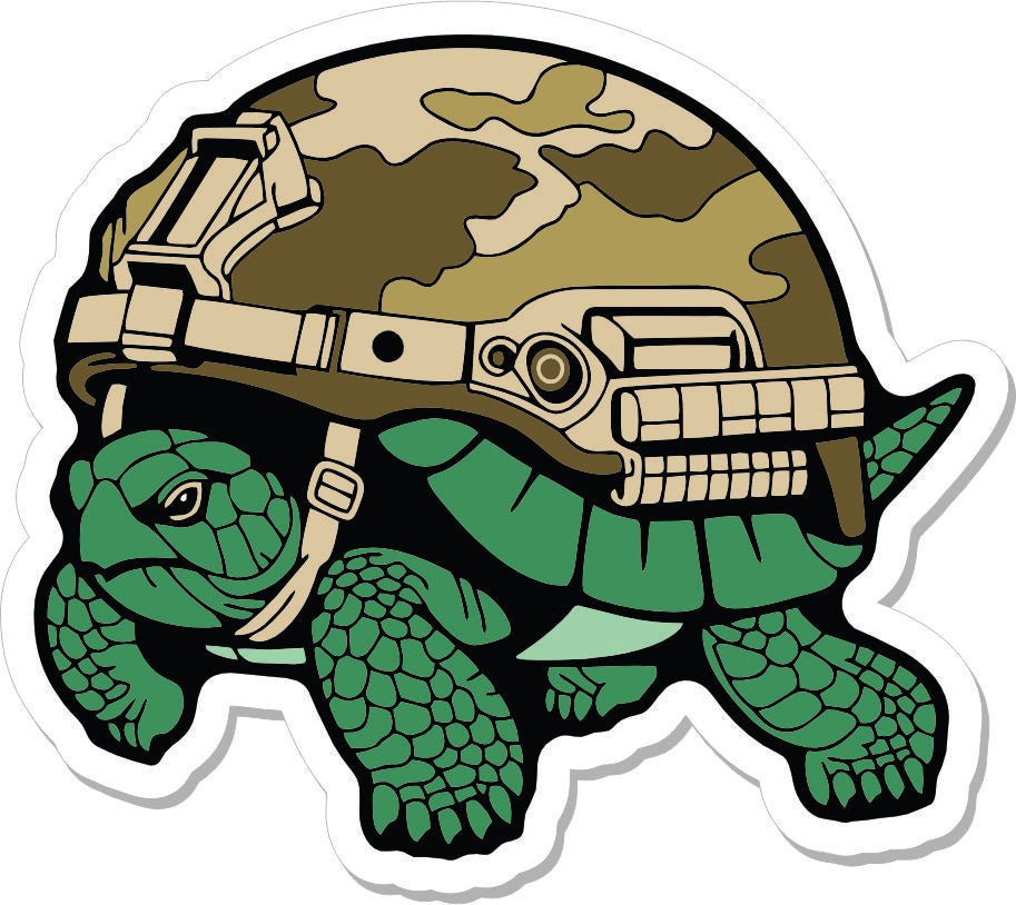 STICKER - Tommy the Tactical Tortoise - 'Slow and Steady' - 3