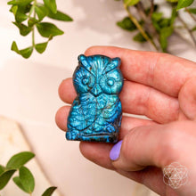 Load image into Gallery viewer, Token of Wisdom - Labradorite Owl Talisman
