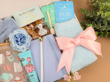 Load image into Gallery viewer, Care Packages for Her – Blue Relaxation Tea &amp; Tumbler Set
