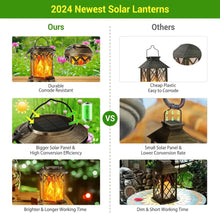 Load image into Gallery viewer, DecorBites™ Upgraded Flickering Flame Solar Lanterns - 2 Pack
