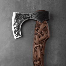 Load image into Gallery viewer, Viking axe handmade Ulfhednar Warriors
