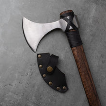 Load image into Gallery viewer, Viking Axe "Vindflaug" with Leather Wrap
