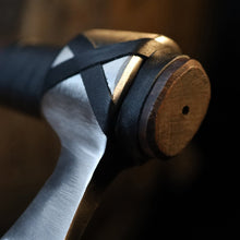Load image into Gallery viewer, Viking Axe "Vindflaug" with Leather Wrap
