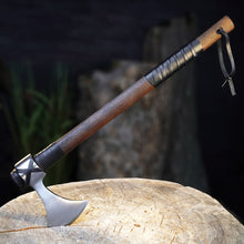 Load image into Gallery viewer, Viking Axe "Vindflaug" with Leather Wrap
