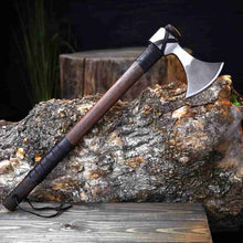 Load image into Gallery viewer, Viking Axe "Vindflaug" with Leather Wrap
