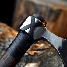 Load image into Gallery viewer, Viking Axe "Vindflaug" with Leather Wrap
